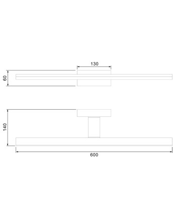 MORNE * APLIQUE IP44 NEGRO 16W